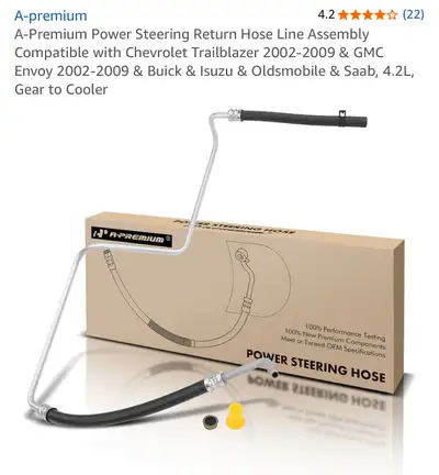A-Premium Power Steering Return Hose Line Assembly Compatible with Chevrolet Trailblazer 2002-2009 &...