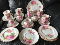 36-piece Royal Albert "American Beauty" Dishes - Exc. Cond