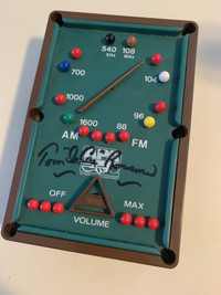 Vintage Novelty Pool Table AM FM Transistor Radio Signed
