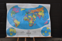 Map of the World, Vintage, Rare (Updated 29/06/2023