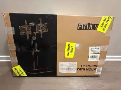 Like New Floor TV Stand with Swivel Mount for 32”-65” TVs – Box, View more