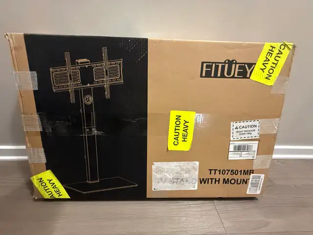 Like New Floor TV Stand with Swivel Mount for 32”-65” TVs – Box in Video & TV Accessories in Ottawa - Image 2
