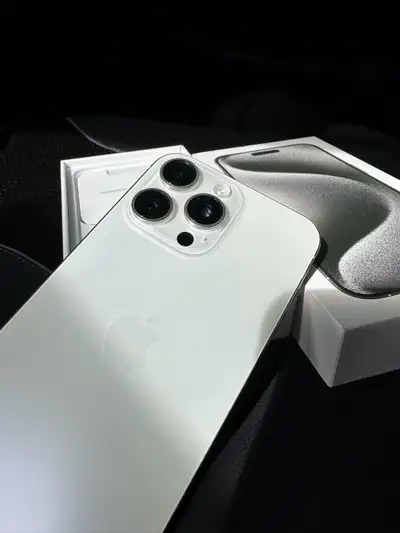Pristine iPhone 15 Pro Max 1TB | 85% Battery | White Titanium, View more