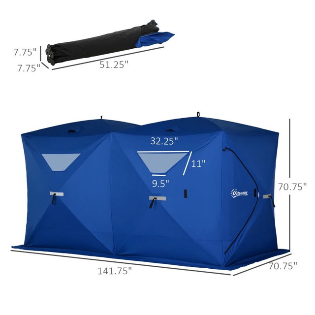 5-8 Person Pop-up Ice Fishing tent in Fishing, Camping & Outdoors in Markham / York Region - Image 3
