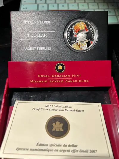 2007 Joseph Brant Proof Silver Dollar, View more