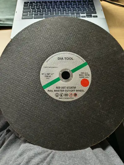 Quick cut, Chop saw, scrap metal, cut off wheel....16 inch disc, View more