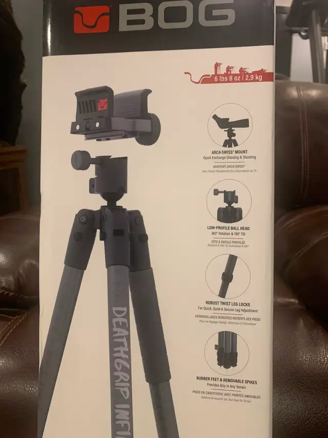 BOG Deathgrip Infinite Carbon Fiber Tripod! in Fishing, Camping & Outdoors in Prince George - Image 3