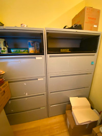 5-drawer grey legal sized filing cabinets (3 available)