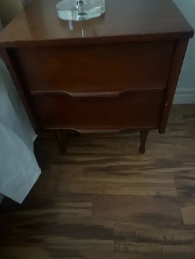 2 drawer mcm bedside table, View more