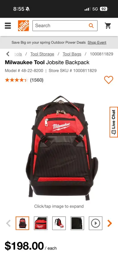Milwaukee job site backpack, View more