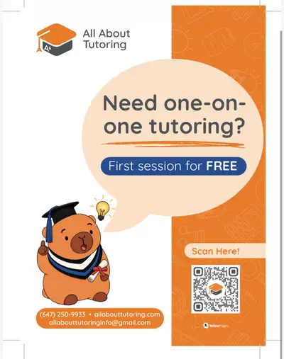 Tutoring for any grade level and subject: English, Math, Sciences, Business, History, etc. OCT certi...