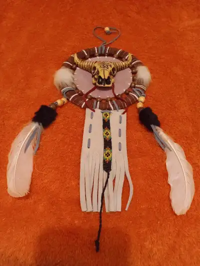 307---Great For Gift Giving- Native Made-Cattle Head Wall Hanger, View more