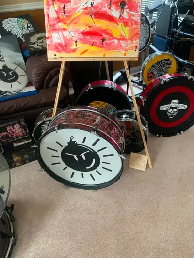 22x10 Decorated Bass Drum., View more