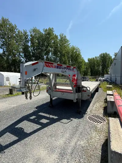 Remorque Buffalo Plateforme gooseneck/ fifth wheel Anne 2023 Flat bed 30+5 Pieds 2 Essieux de 15 000...