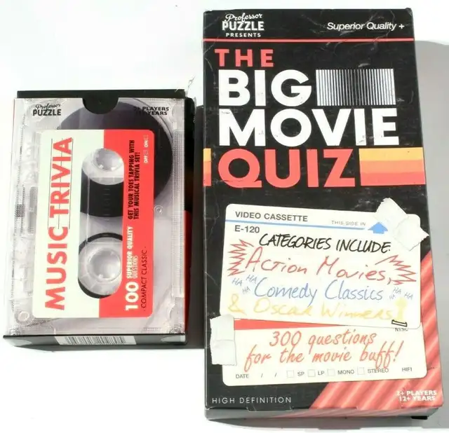 The Big Movie Quiz + Music Trivia Card Games - Professor Puzzle628657122301451211