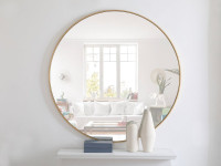 BRAND NEW Elegant Lighting 48"  Circular Metal Frame Mirror