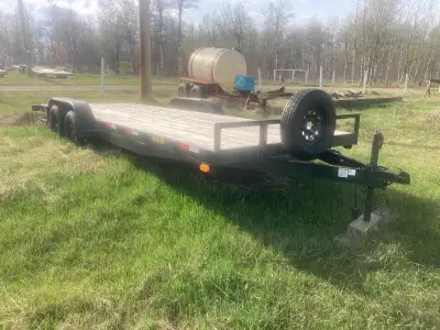 Like new 20’ car hauler 2” ball 3500lb axles slide in ramps 83” between fenders I bought a car in so...