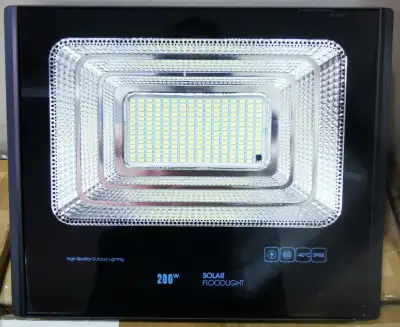 This 200W Solar Area Light with detachable 6V/10W photovoltaic panel has a pivot mount on both the l...