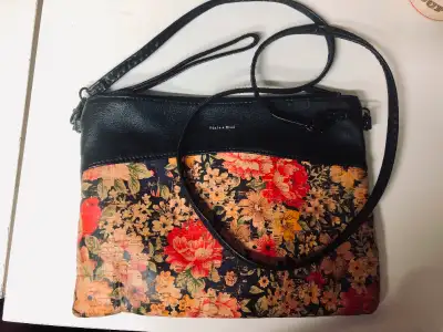 Pixie Mood Cork Front Floral Crossbody Purse Whether worn as a wristlet or a crossbody, this pouch w...