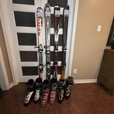 170 and around ski with boots , View more