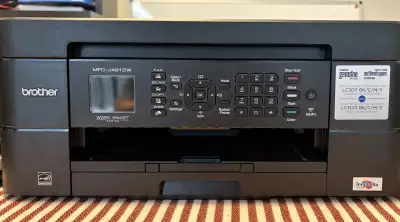 Lightly home-used, perfectly functioning All-in-One color printer. Installed with compatible ink car...