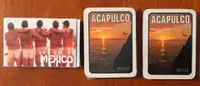 Lot de 3 jeux de cartes à jouer (Acapulco, Mexico) $4 ch.