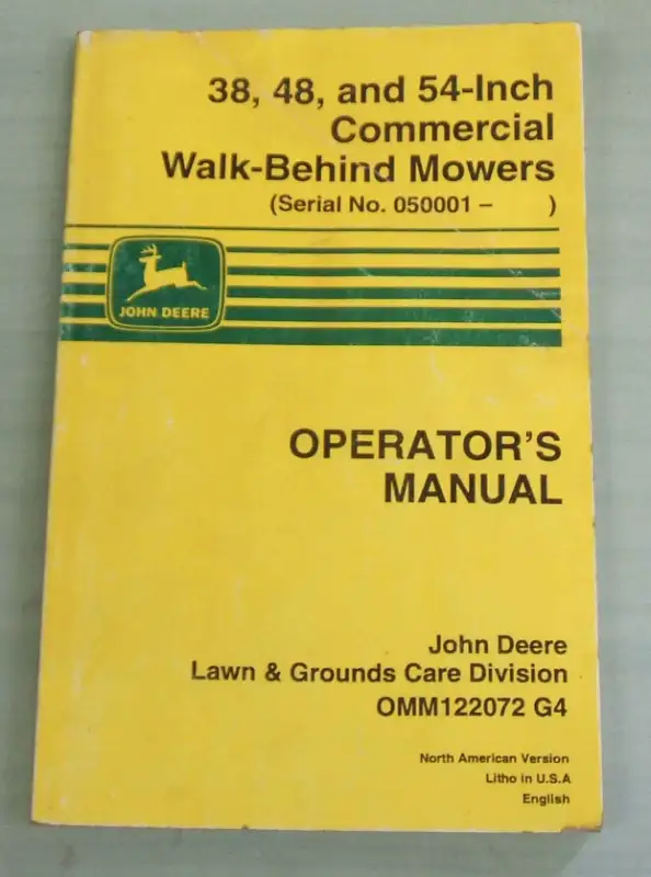 John Deere Commercial Walk behind Mower Operator Manual in Outdoor Tools & Storage in Guelph - Image 2