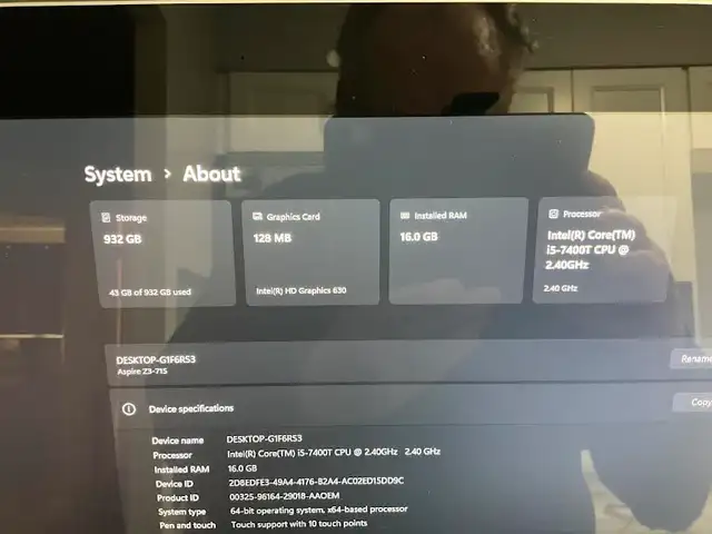 Acer 23.8" Aspire Z3 All-in-One Desktop Computer,,WINDOWS 11,,, in Desktop Computers in Brockville - Image 4