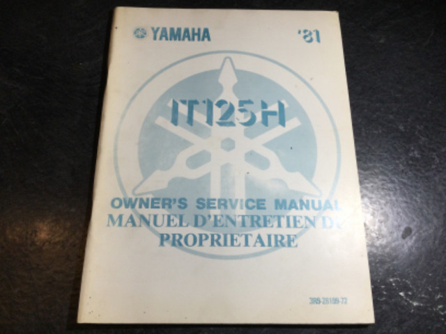 1981 Yamaha IT125H Owner's Service Manual in Non-fiction in Parksville / Qualicum Beach