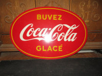Enseigne Coca-Cola en métal peint (1940-1950)