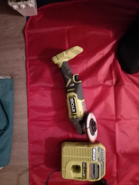Ryobi 18 v cordless grinder with charger but no battery 