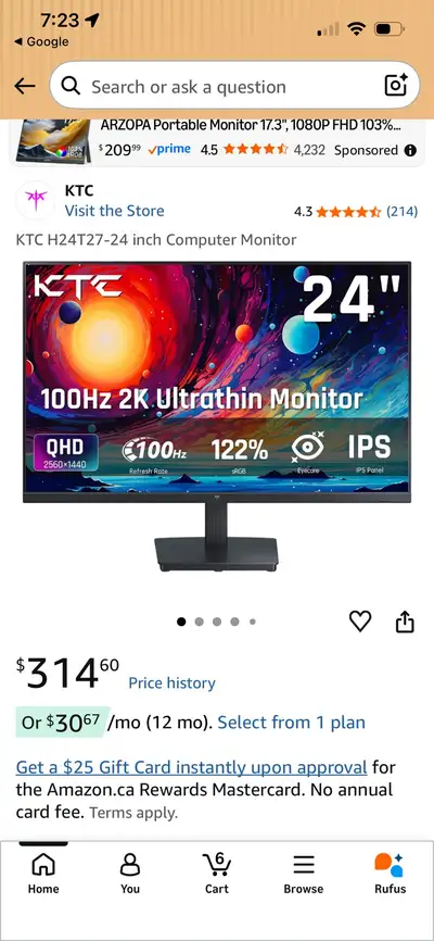 24inch KTC monitor, View more