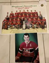 Montreal Canadian  1952-53 Stanley Cup Champions & Team Captain 