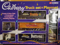 Corgi Cadbury diecast truck set and playmat