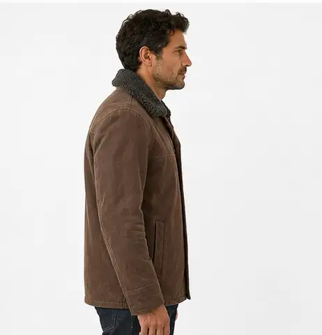Men’s Sherpa Collar Leather Jacket in Men's in Oshawa / Durham Region - Image 6