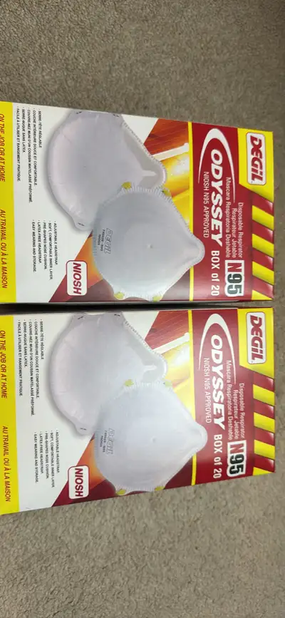 2 boxes of odyssey n95 mask, View more