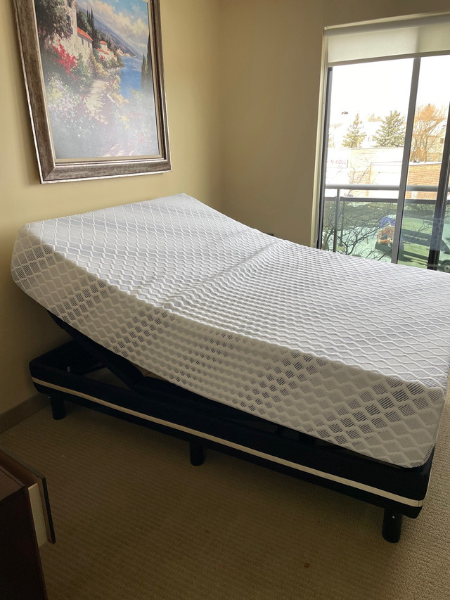 LEVA adjustable bed with double mattress - Excellent condition in Beds & Mattresses in City of Toronto - Image 2