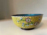 Antique Chinese cloisonné bowl