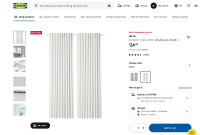 2 PAIRS of new IKEA HILJA curtains