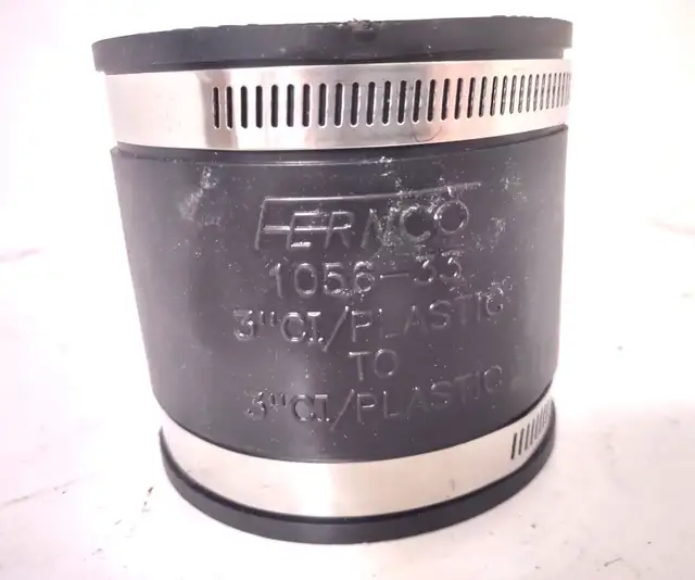 FERNCO 3" Plastic to Cast Iron Adjustable PVC Coupling in Patio & Garden Furniture in Kitchener / Waterloo - Image 4