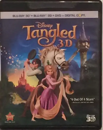 Tangled: blu-ray and DVD discs (no 3D disc) $ 5 Discs in very good conditions. No scratches, no fing...