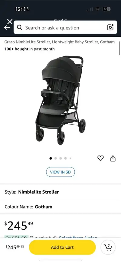 Like-New Graco NimbleLite Stroller – Used Only Twice!, View more