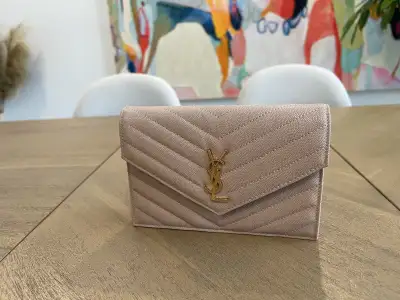 YSL blush/nude leather purse, View more