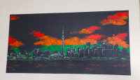 Toronto skyline neon