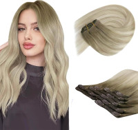 NEW: 18 Inch Clip in Real Human Hair Extensions, 120g