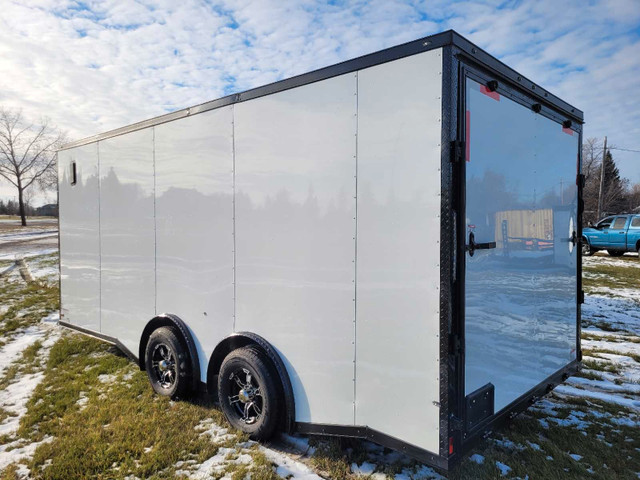 Titanium 8.5x18 7' Enclosed Cargo Trailer Snowmobile ATV Cargo in Cargo & Utility Trailers in Regina - Image 3