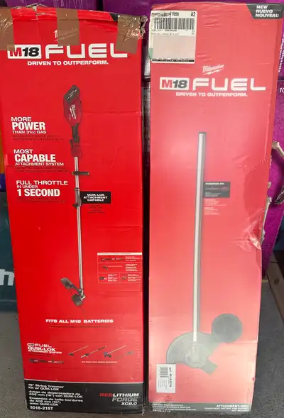 Milwaukee M18 Fuel 16 Inch String Trimmer w/ Edger Attachment , View more