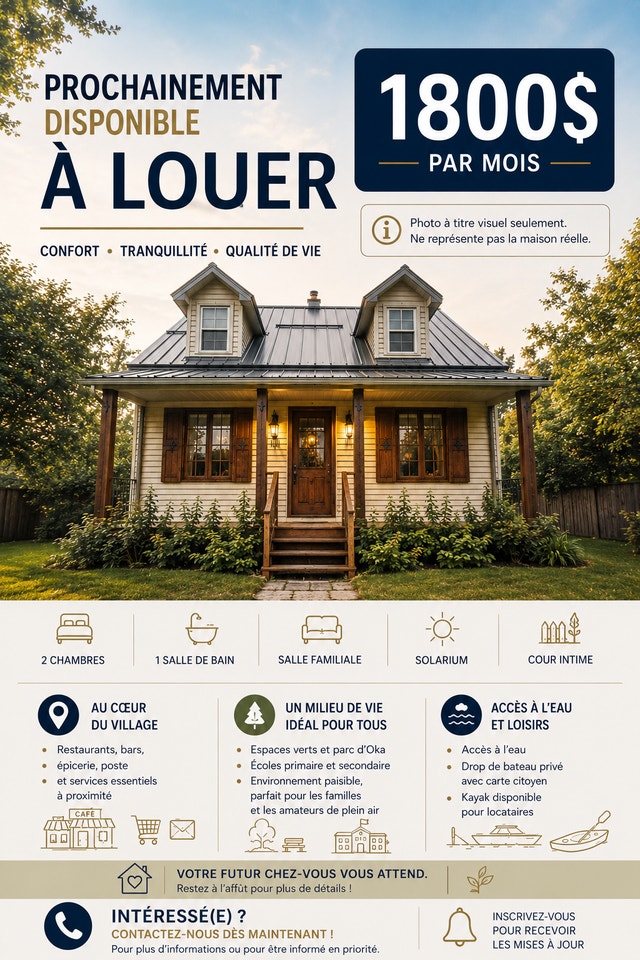 Maison a louer a OKA près du REM de Deux-montagne (rive-nord) — photo 1