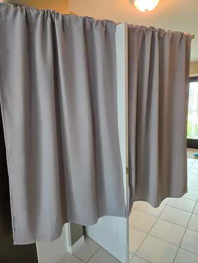 Curtains with rod, Comforter and Bedding. GREAT FOR STUDENTS., View more