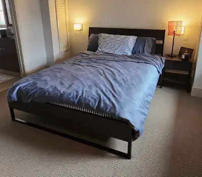 Queen Bed with Headboard and Mattress , View more